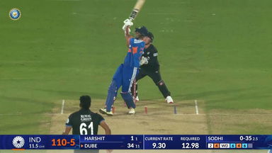 IND vs NZ 2026, 4th T20I: Shivam Dube Six