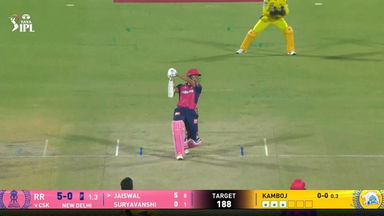 IPL 2025 M62: CSK vs RR - Yashasvi Jaiswal Six