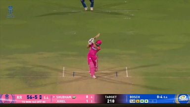 IPL 2025 M50: RR vs MI - Shubham Dubey Six