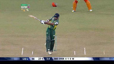 CLT20 2014 Q5: SE vs LIO  –   Fall Of Wickets