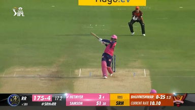 M04: SRH vs RR –  Shimron Hetmyer  Six