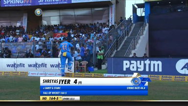 IND vs AUS 2020, 1st ODI: Shreyas Iyer Wicket