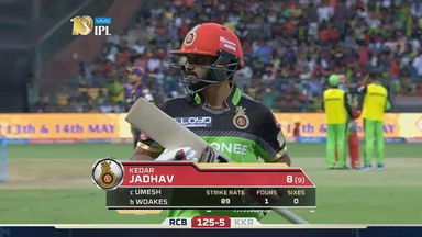 M46: RCB vs KKR – Kedar Jadhav Wicket