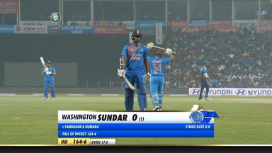 IND vs SL 2020, 3rd T20I: Washington Sundar Wicket