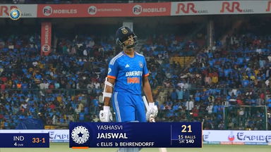 IND vs AUS 2023-24, 5TH T20I: Yashasvi Jaiswal Wicket