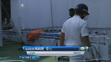 IND vs AUS 2017 - 2nd Test day 4 : Karun Nair Wicket