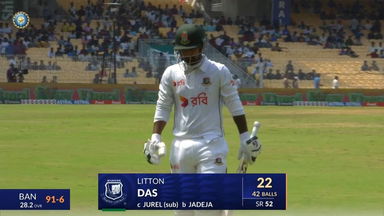 IND vs BAN 2024, 1ST Test: Liton Das Wicket