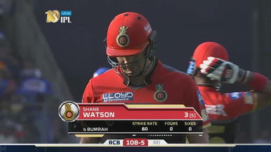 M38: MI vs RCB – Shane Watson Wicket