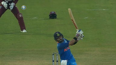 IND vs WI 2018, 2nd ODI: Virat Kohli Six