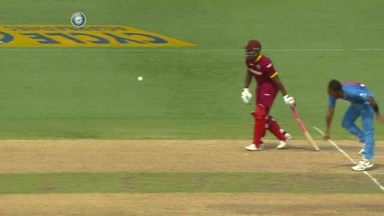 1ST T20I: IND vs WI – Evin Lewis Six