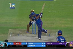 Q2: KKR vs DC – Prithvi Shaw Six