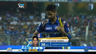 M47: MI vs RR –  Suryakumar Yadav Wicket