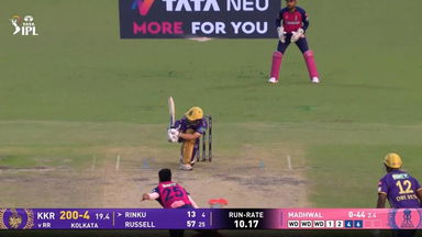 IPL 2025 M53: KKR vs RR - Rinku Singh Six