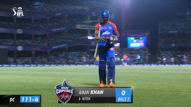 M28: DC vs KKR – Aman Khan Wicket