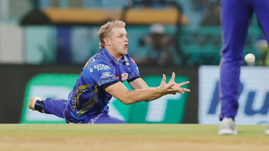 Cracking catch: Super sub Corbin Bosch times his dive to perfection