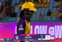 Wicket: Match 16, UP Warriorz vs Mumbai Indians, WPL 2025: Uma Chetry Wicket