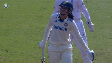 Off the mark in style: Smriti Mandhana smacks a six first ball