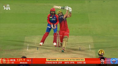 IPL 2025 M24: RCB vs DC - Tim David Six