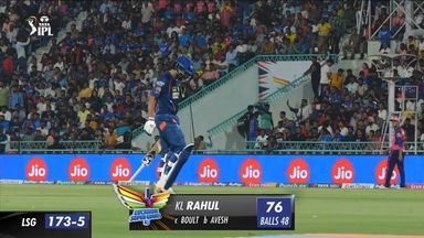 M44: LSG vs RR – K L Rahul Wicket