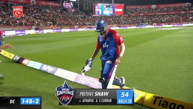 M64: PBKS vs DC – Prithvi Shaw Wicket