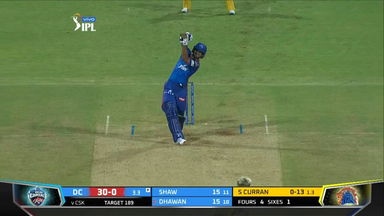 M02: CSK vs DC – Shikhar Dhawan Six