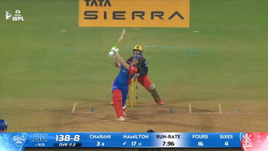 Six: Match 11, Delhi Capitals vs Royal Challengers Bengaluru, WPL 2026: Lucy Hamilton Six