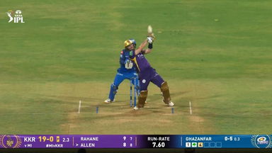 IPL 2026 M02: MI vs KKR - Finn Allen Six