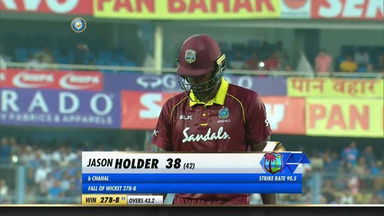 IND vs WI 2018, 1st ODI: Jason Holder Wicket