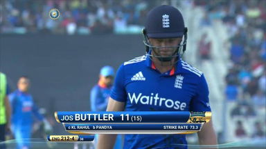 IND vs ENG 2017, 3rd ODI : Jos Buttler Wicket