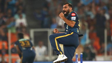 TIMBER: Shami knocks down Buttler's off stump