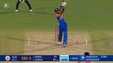 IND vs BAN 2024, 2nd T20I: Hardik Pandya Six