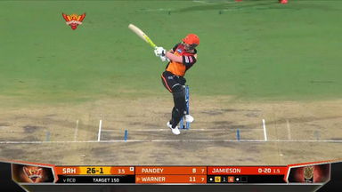 M06: SRH vs RCB – David Warner Six