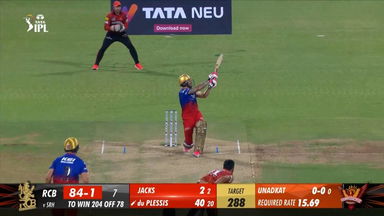 M30: RCB vs SRH – Faf Du Plessis Six