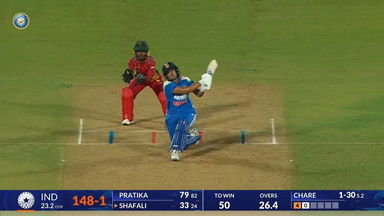 IND-W vs ZIM-W 2026, 1st ODI: Shafali Verma Six
