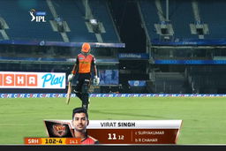 M09: MI vs SRH  – Virat Singh Wicket