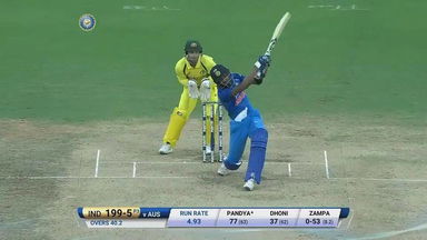 IND vs AUS 2017, 1st ODI: Hardik Pandya Six