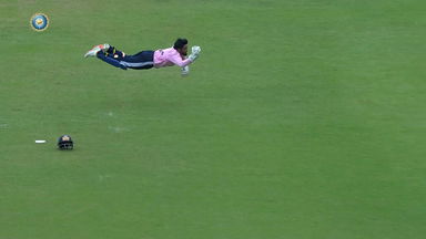 Prof D B Deodhar Trophy 2023-24: Ripper Alert: Prabhsimran Singh's stunning flying catch