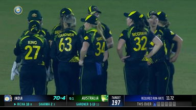 IND-W vs AUS-W 2022, 5THT20I: Fall of Wickets