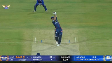 IPL 2025 M16: LSG vs MI - Mitchell Marsh Six