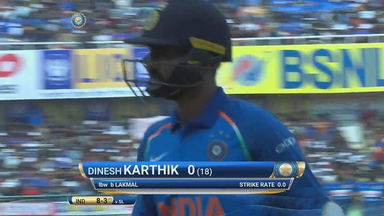 IND vs SL 2017, 1st ODI: Dinesh Karthik Wicket