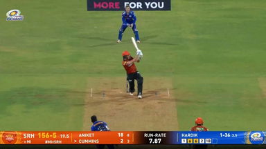 IPL 2025 M33: MI vs SRH - Pat Cummins Six