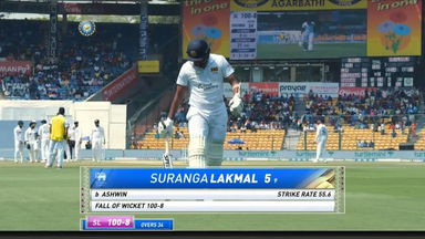 IND vs SL 2022, 2nd Test, Day 2: Suranga Lakmal Wicket