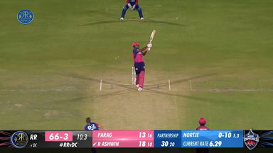 M09: RR vs DC – Ravichandran Ashwin Six