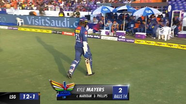 M58: SRH vs LSG –  Kyle Mayers  Wicket