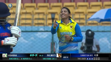 Senior Womens T20 Trophy 2022  SF1 : 2 in 1: Sneh Rana's double-wicket over for Railways