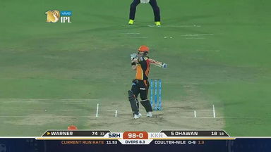 M37: SRH vs KKR – David Warner Six