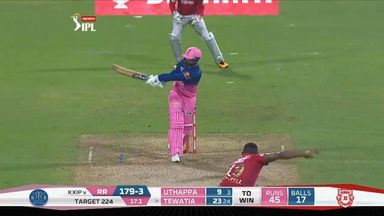 M09: RR vs KXIP – Rahul Tewatia Six
