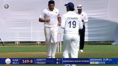 Ranji Trophy 2025-26 QF4, Mumbai vs Karnataka: Tushar Deshpande's fiery spell of 4/33