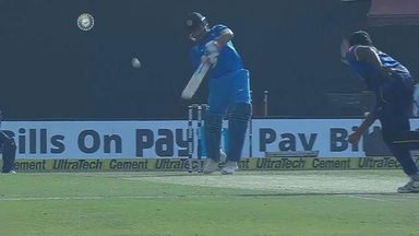 IND vs SL 2017, 1st ODI: MS Dhoni Six