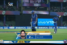 M34: DC vs MI – Ben Cutting Wicket